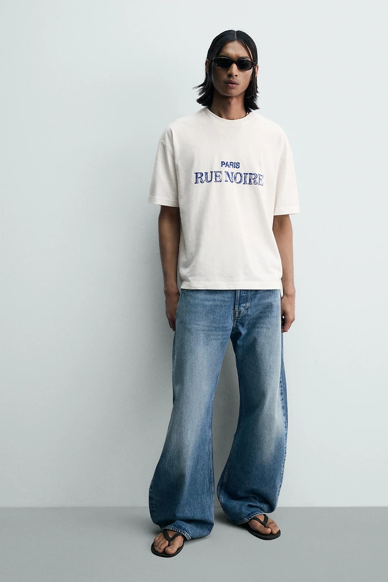 T-SHIRT RELAXED FIT À INSCRIPTION BRODÉE