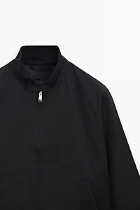 Bomber jacket with collar detail