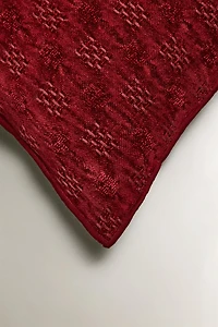 HOUSSE DE COUSSIN VELOURS JACQUARD NOËL