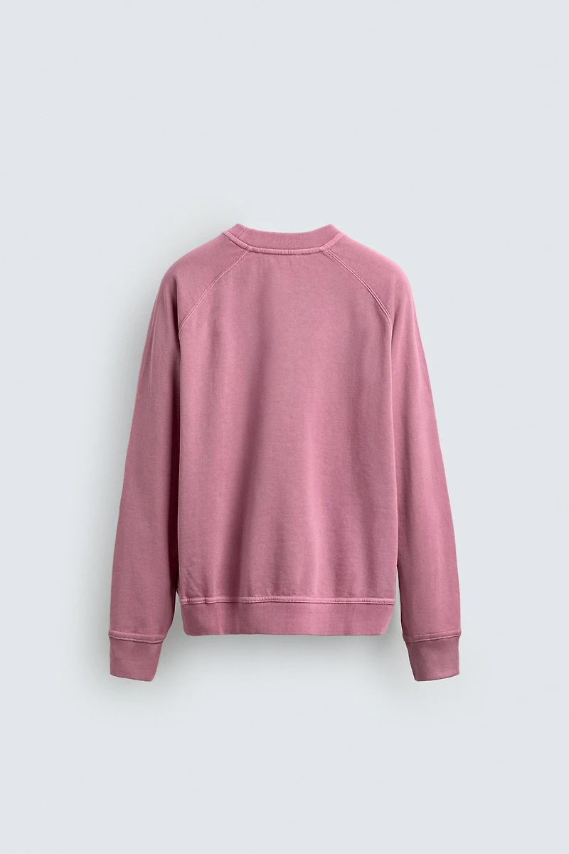 BASIC WASHED CREWNECK SWEATSHIRT