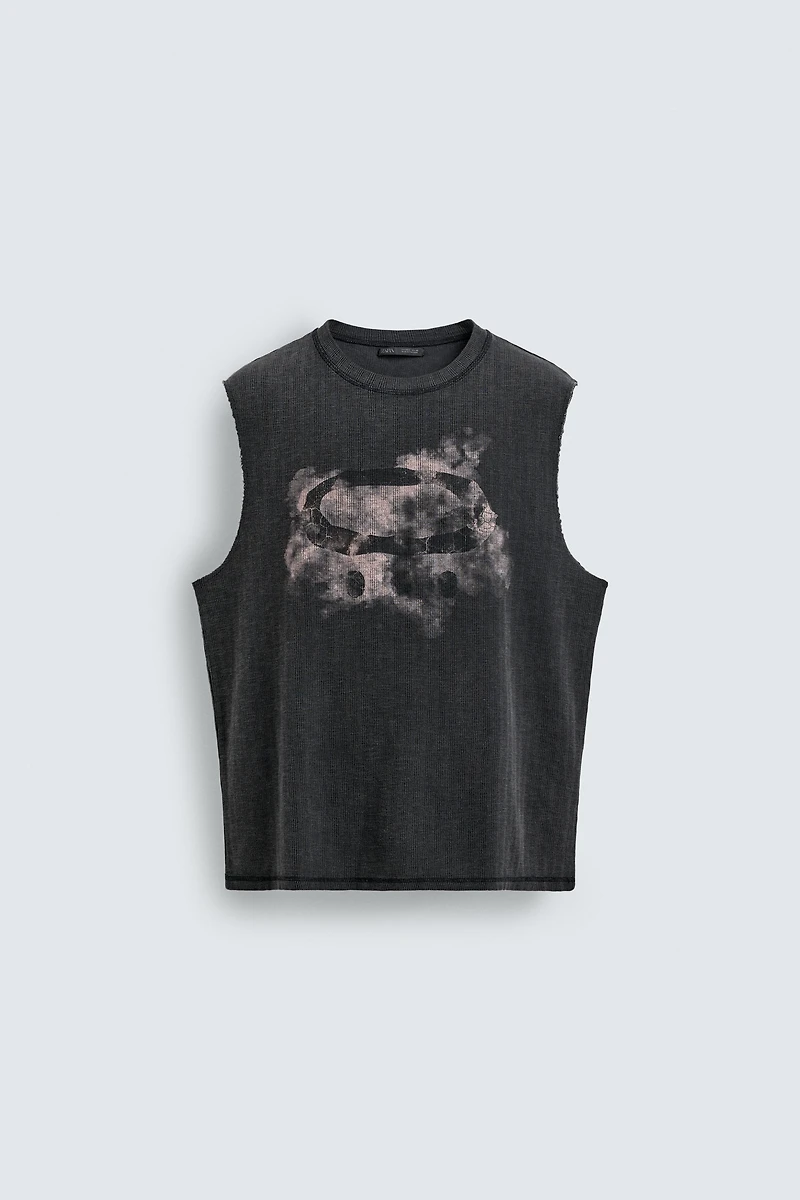 KNIT PRINT TANK TOP