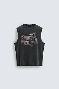 KNIT PRINT TANK TOP