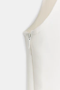 CONTRAST TRIM FROG FASTENING MIDI DRESS
