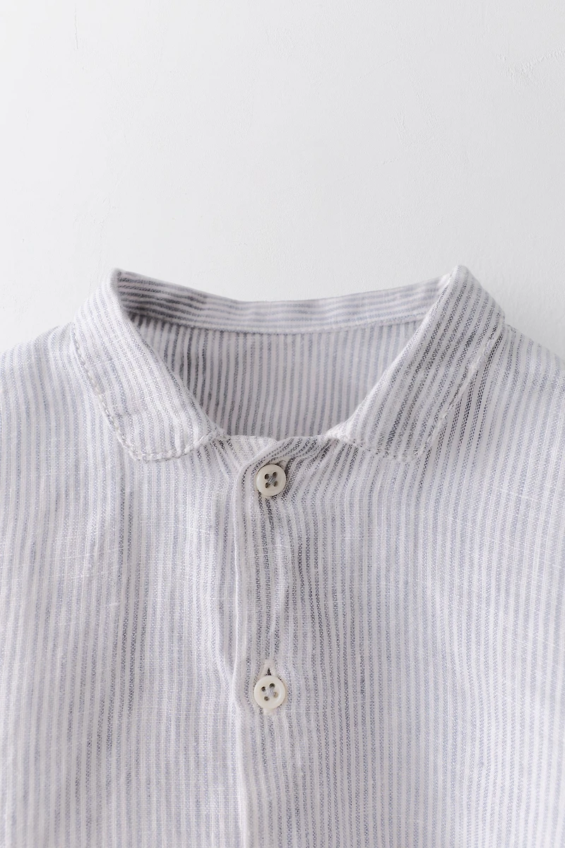 LIMITED EDITION 100% LINEN STRIPED SHIRT