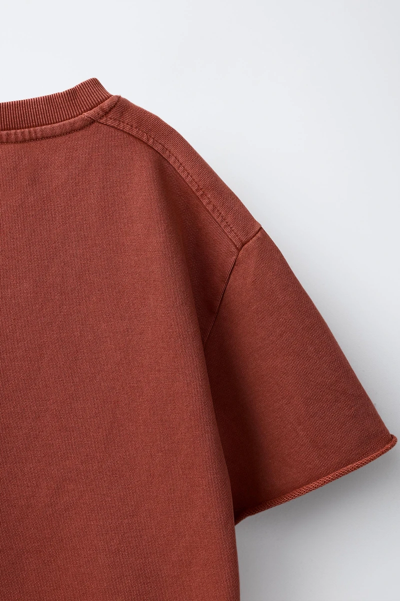 WASHED EFFECT JOGGING T-SHIRT