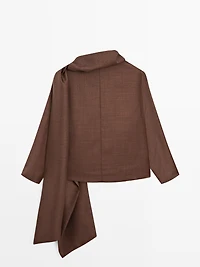 100% wool blouse with voluminous neck - STUDIO