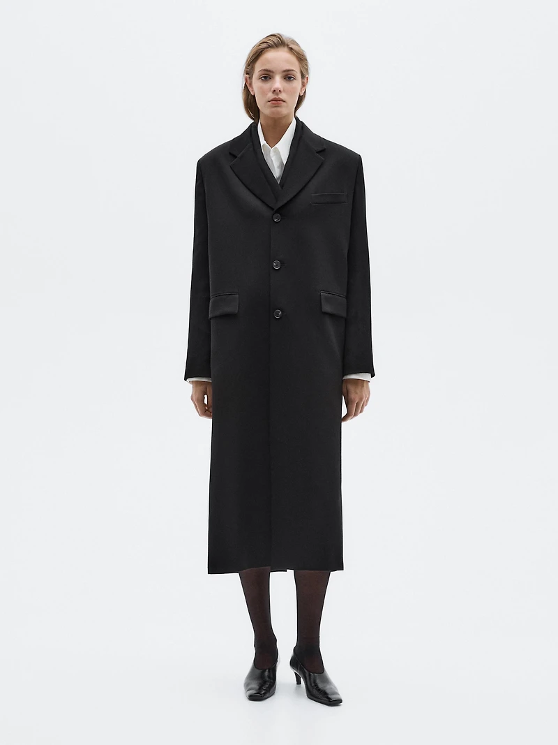 Long 100% wool coat - LIMITED