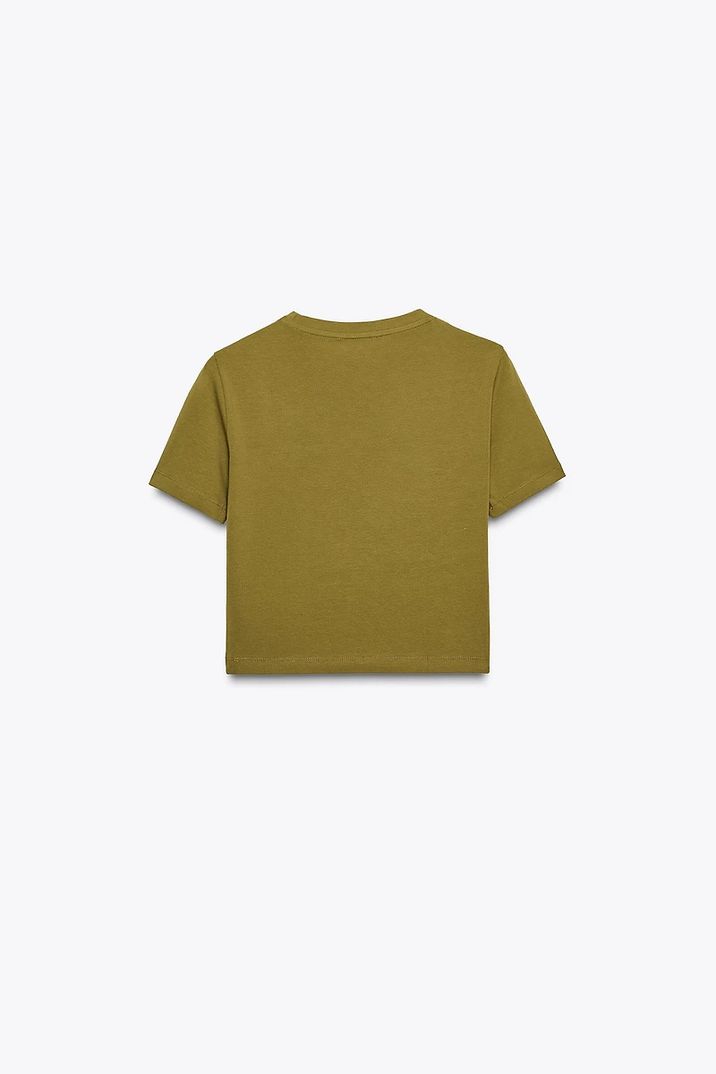 CROPPED STRETCH T-SHIRT