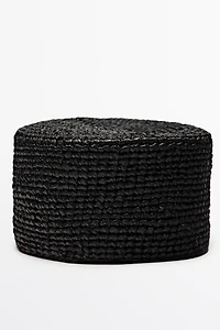 Raffia pillbox hat