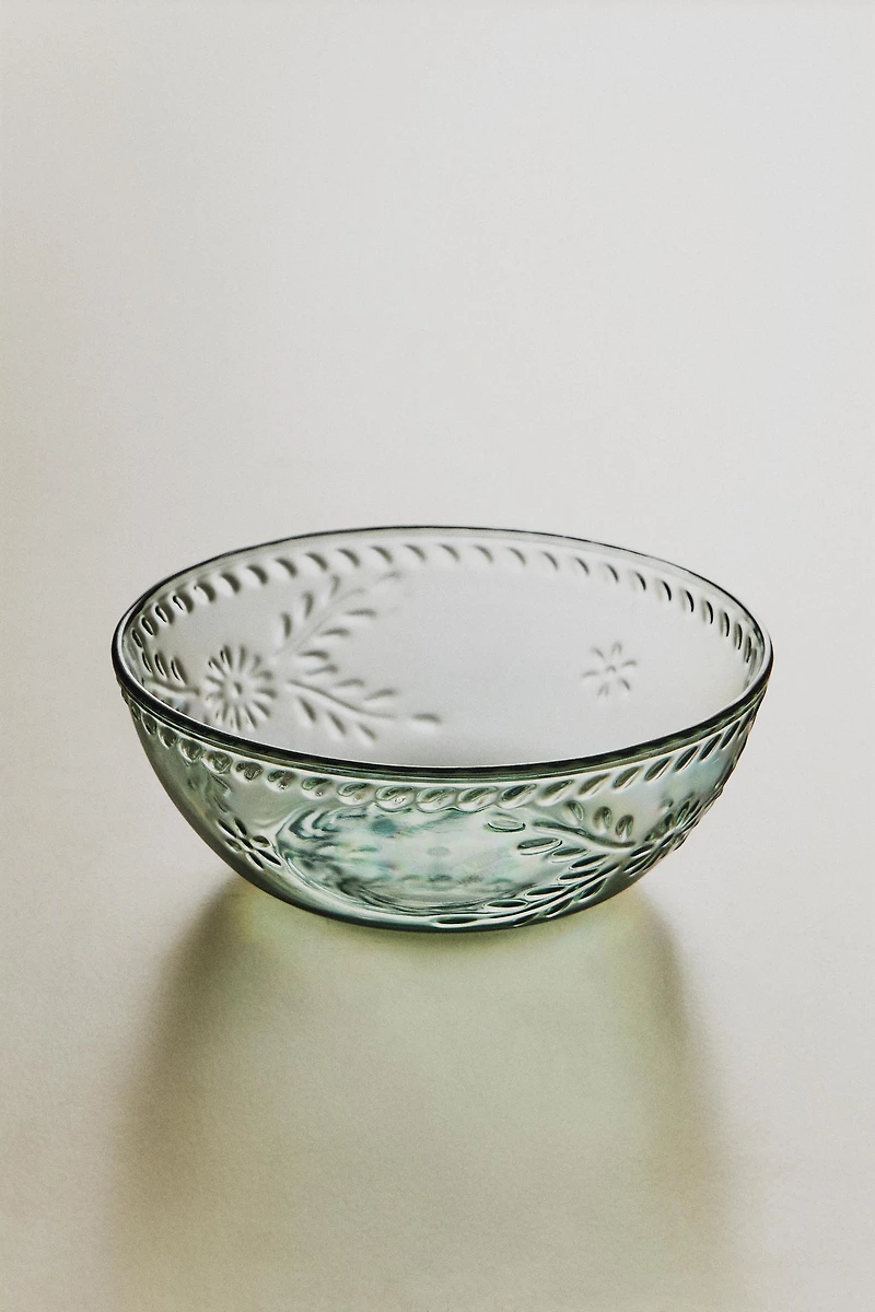ACRYLIC FLORAL BOWL