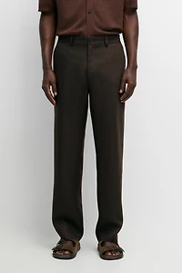 100% linen pants with elastic waist