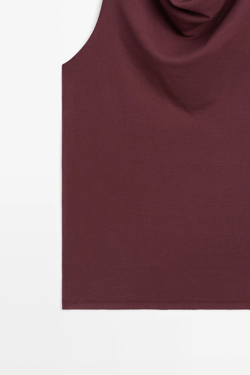100% cotton draped top
