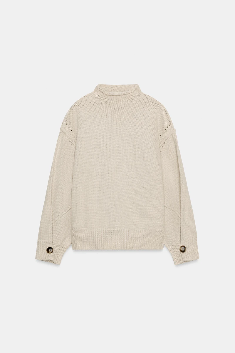 SEAM DETAIL KNIT SWEATER