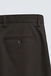 PLEATED TEXTURED PANTS