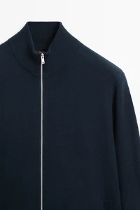 Cardigan en maille 100 % cachemire à fermeture Éclair