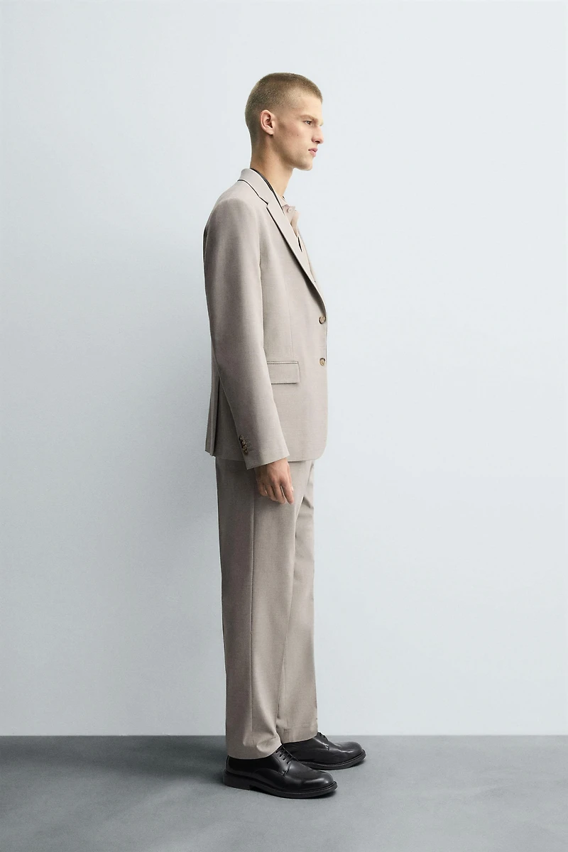 TEXTURED SUIT PANTS