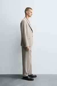 TEXTURED SUIT PANTS