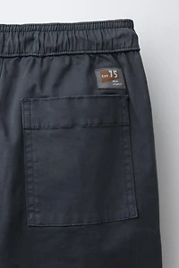 STRAIGHT LEG PANTS WITH LABEL