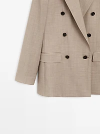 100% wool double-breasted blazer