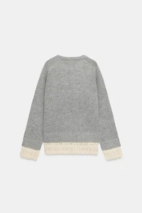 COMBINATION KNIT SWEATER