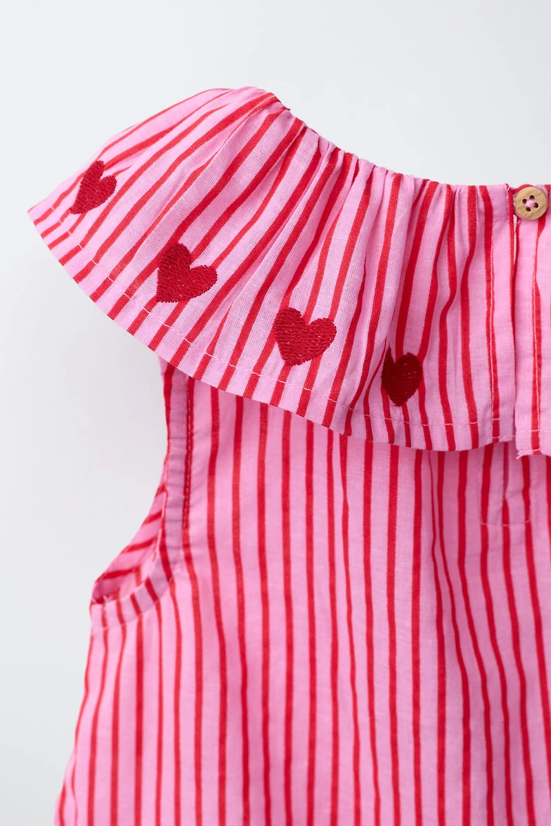 TOP À RAYURES BRODERIES SISSEL EDELBO X ZARA KIDS