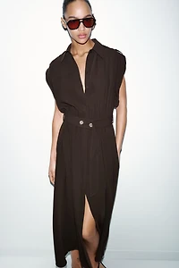 ROBE MI-LONGUE AVEC CEINTURE