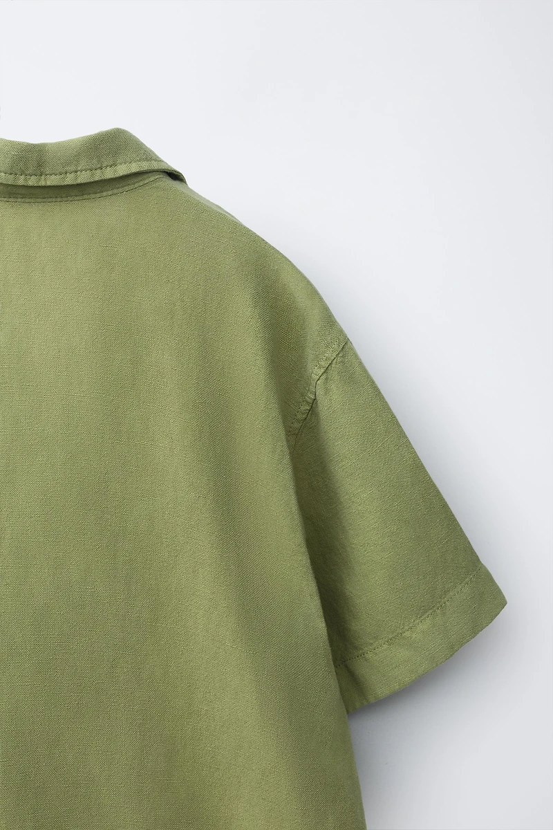 FLUID LINEN BLEND SHIRT