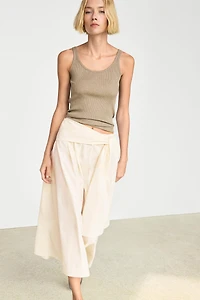 Flowing skirt with scarf detail
