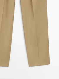 Pantalon droit plissé