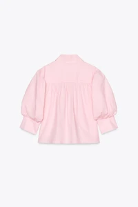 ZW COLLECTION POPLIN BALLOON SLEEVE SHIRT