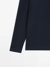 Polo fermeture Éclair à manches longues