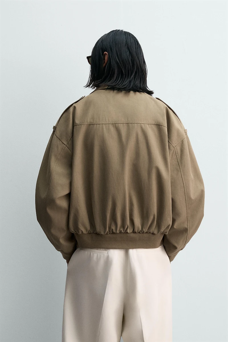 RELAXED FIT VISCOSE-COTTON JACKET
