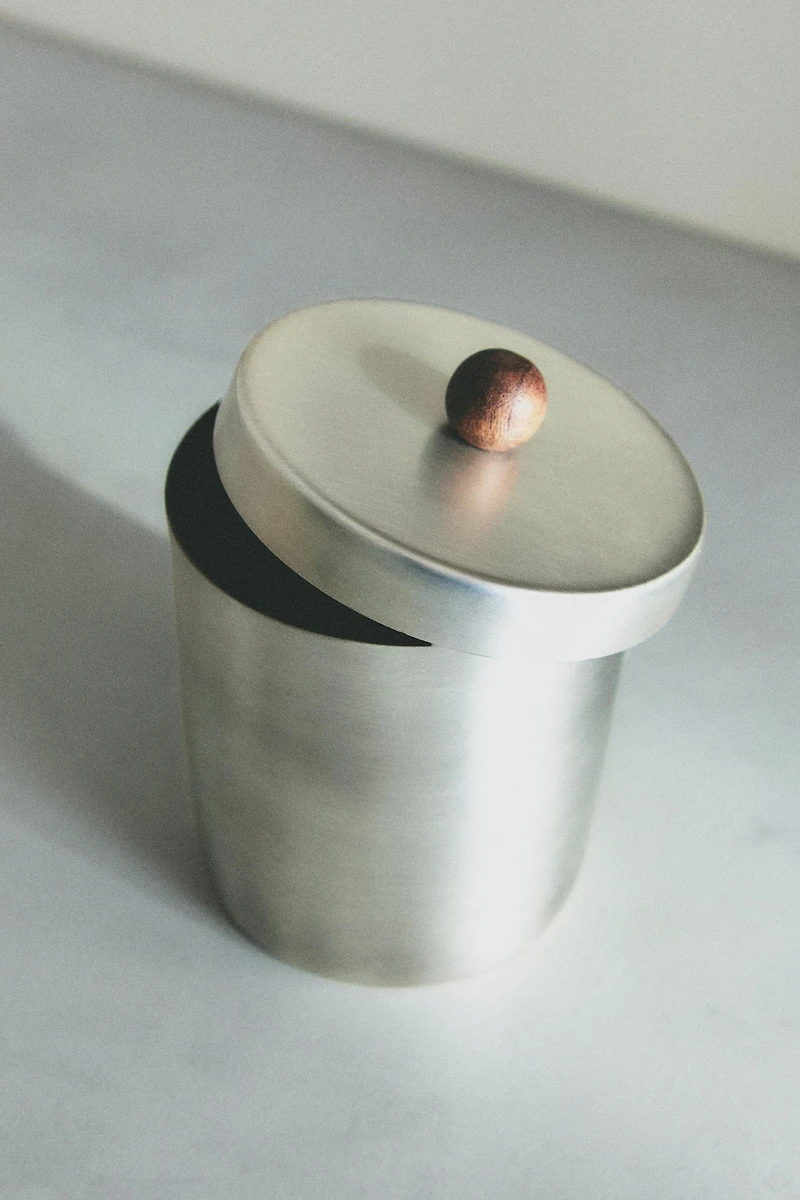 METAL BATHROOM STORAGE JAR