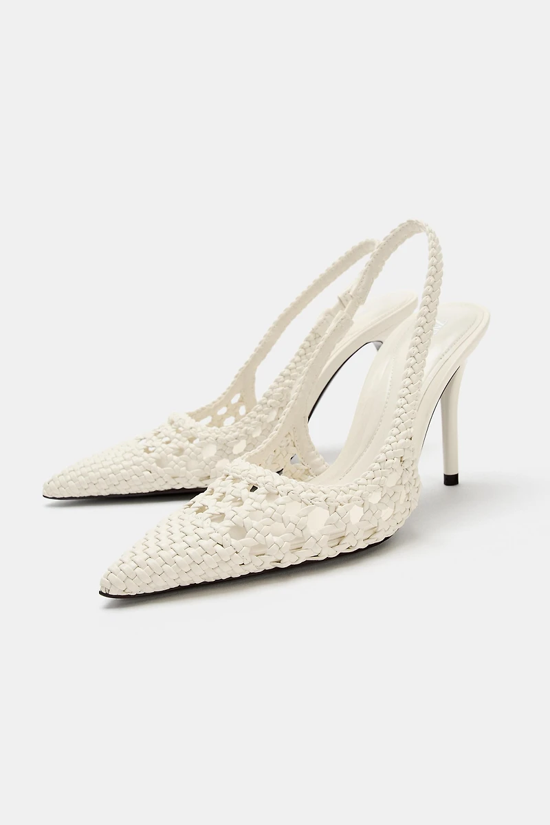 BRAIDED SLINGBACK HEELS
