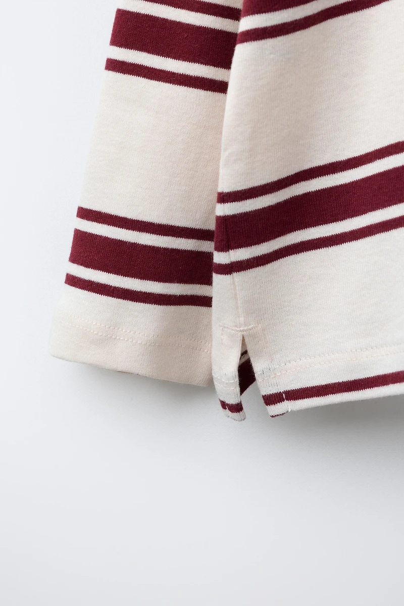 T-SHIRT RAYURES BRODÉ