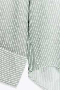 STRIPED GAUZE OVERSIZED SHIRT