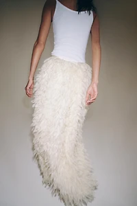 JUPE À PLUMES ZW COLLECTION ÉDITION LIMITÉE