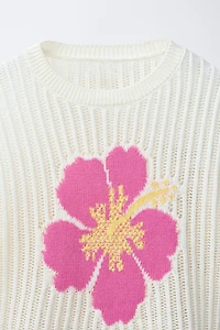 HIBISCUS FLORAL KNIT JUMPER