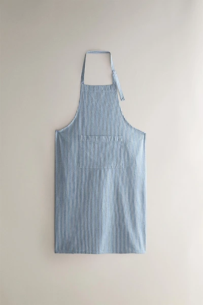 STRIPED COTTON APRON