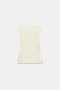 ZW COLLECTION JACQUARD PEPLUM SHIRT