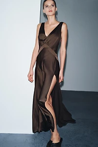 ZW COLLECTION LIMITED EDITION SATIN EFFECT LONG DRESS