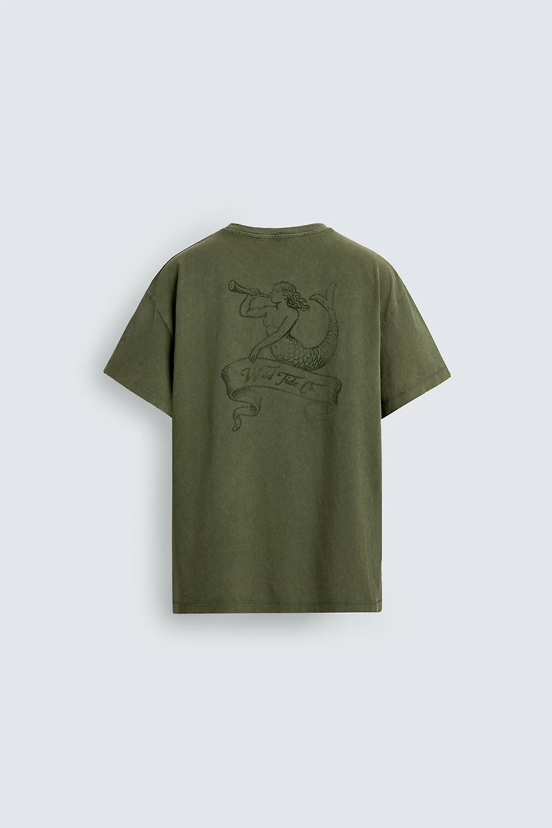 RELAXED FIT MERMAID PRINT T-SHIRT