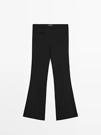 Flared trousers with pocket