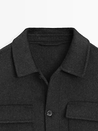 Veste en laine mélangée avec poches