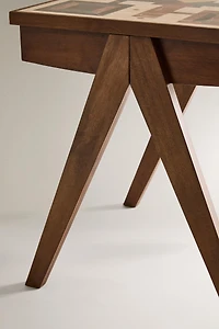 MARBLE PARCHEESI BOARD SIDE TABLE