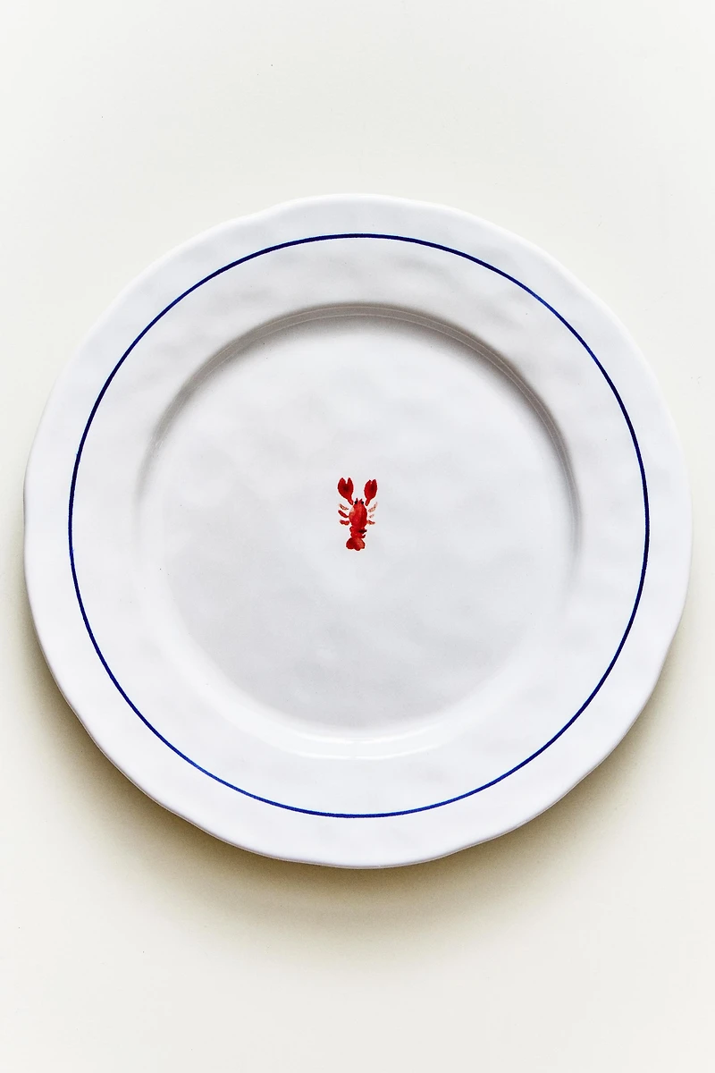 LOBSTER STONEWARE DINNER PLATE