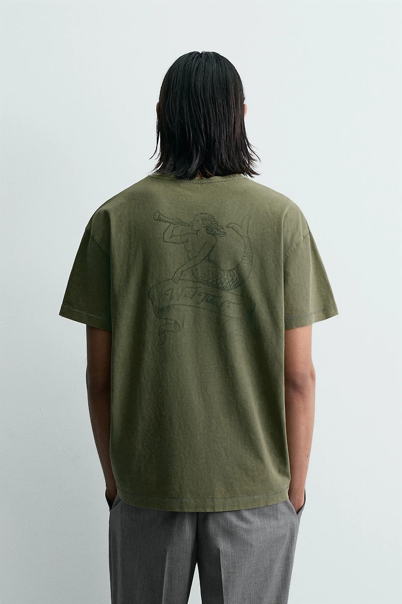 RELAXED FIT MERMAID PRINT T-SHIRT