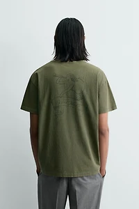 RELAXED FIT MERMAID PRINT T-SHIRT