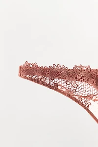 EMBROIDERED THONG