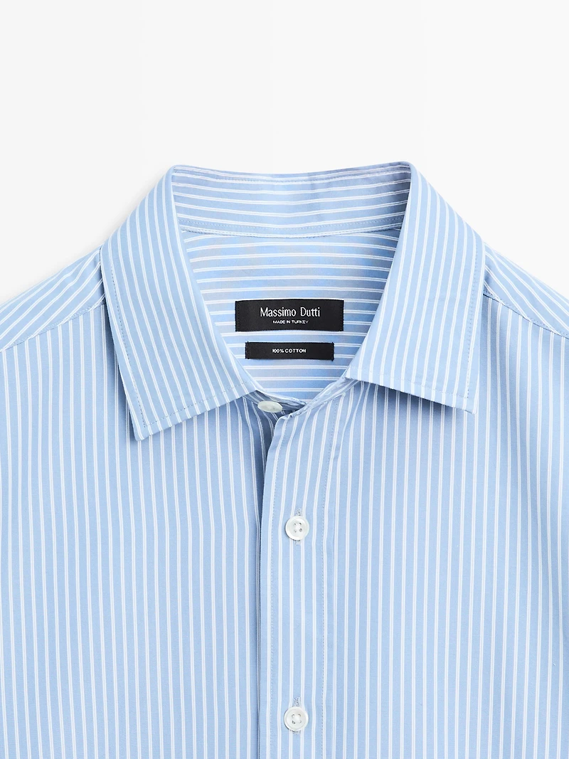 100% cotton poplin regular fit shirt